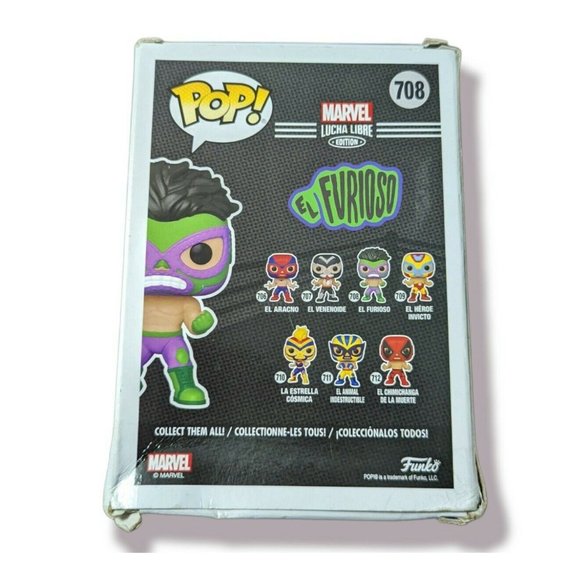 Marvel Luchadores Lucha Libre Hulk El Furioso Funko Pop! Vinyl Figure #708 - Picture 3 of 4